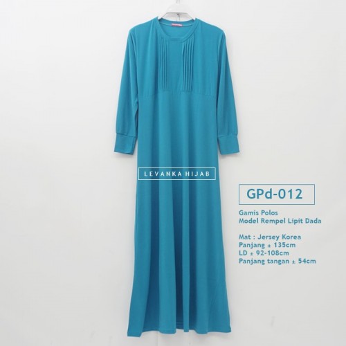 GPd-012 Gamis Polos Rempel Dada